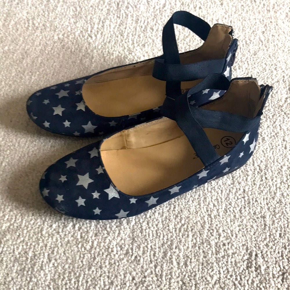 Girls Ankle Strap Ballet Flats sz12